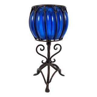 Vintage Submerged Glass Vase, 1920 For Sale