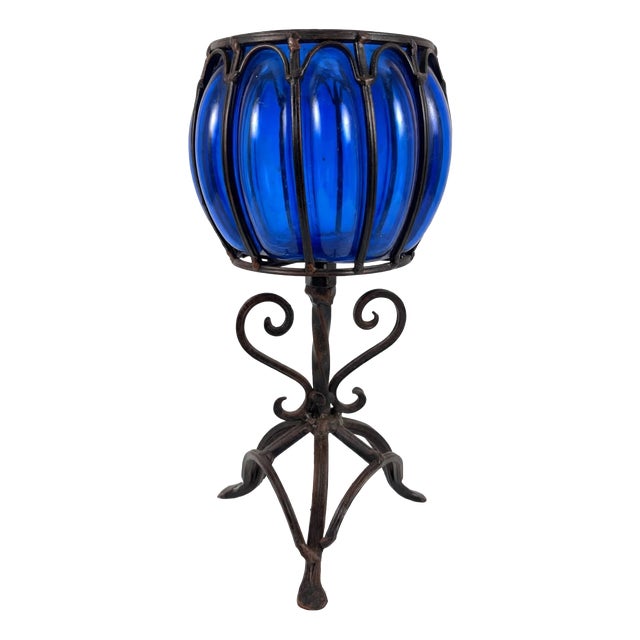 Vintage Submerged Glass Vase, 1920 For Sale