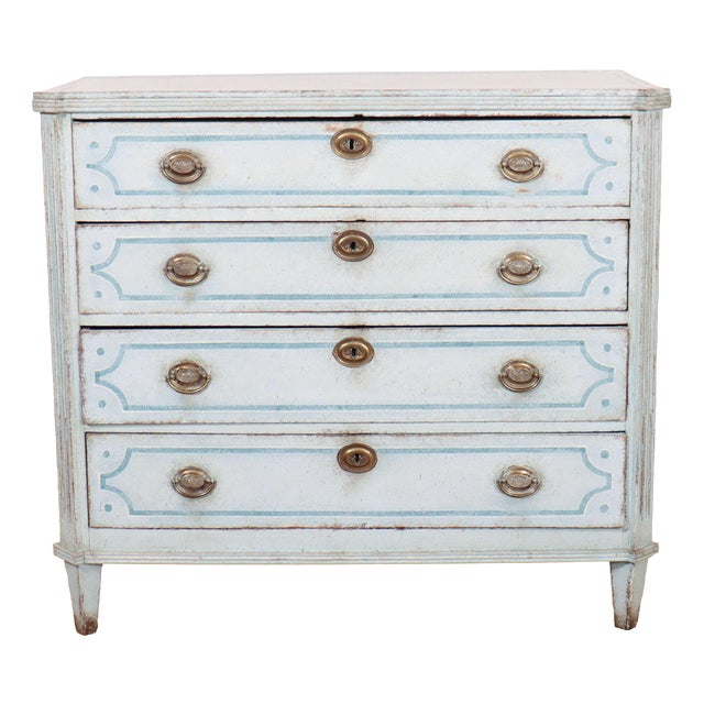 Dutch Painted Commode in Oak For Sale