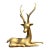 Vintage Brass Deer Sculpture For Sale