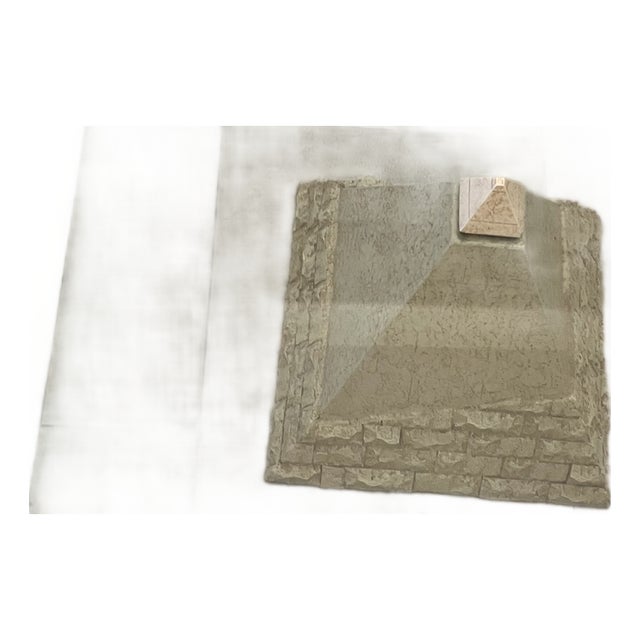 Amazing Vintage Postmodern Travertine Pyramid Coffee Table For Sale