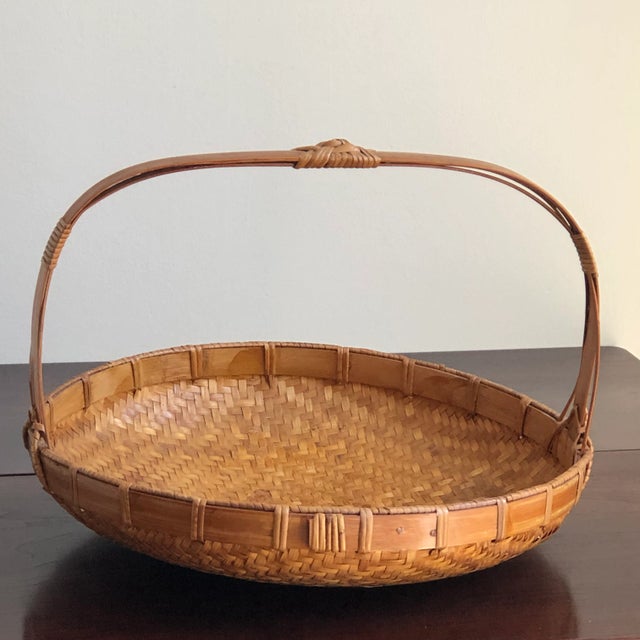 Mid-20th Century Handwoven Chinese Basket For Sale - Image 10 of 13