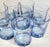 Contemporary Crystal Blue Farmhouse Lowballs- Set of Eight For Sale - Image 3 of 12