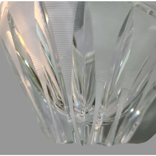 Mid 20th Century Vintage 24% Lead Crystal Candy Dish Bowl Hand Cut For Sale - Image 5 of 9