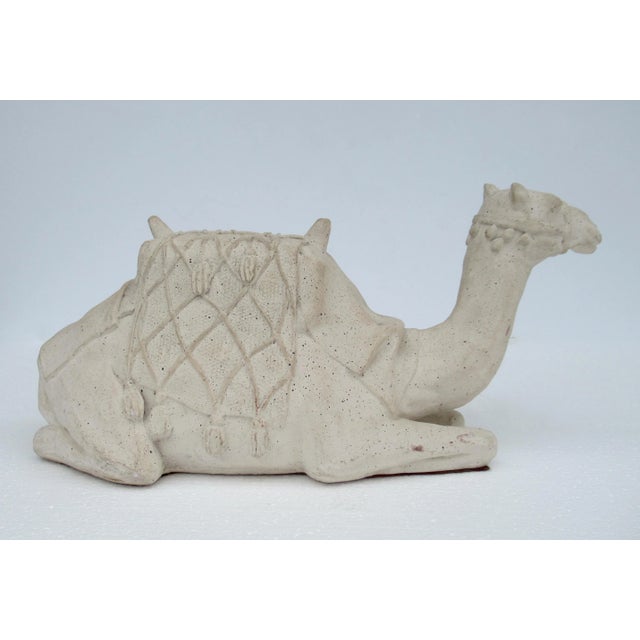 Vintage C1960's Cement Camel in Repose Sitting Position Decorative Accent And/Or Object For Sale - Image 4 of 13
