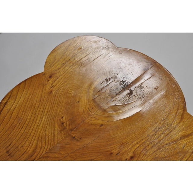 Vintage Art Deco Style Burr Walnut Curved Leg Pedestal One Drawer Side Table For Sale - Image 11 of 16
