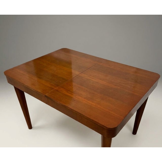 Mid-Century Extendable Dining Table in Wood from Jindřich Halabala, 1950s For Sale - Image 4 of 8