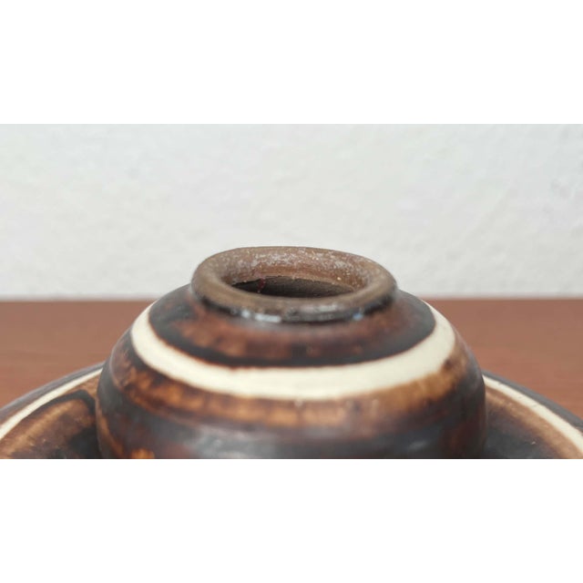 Mid-Century Modern Danish Studio Pottery Candleholder by Lise Eder for Lise Keramik, 1960s For Sale - Image 11 of 15