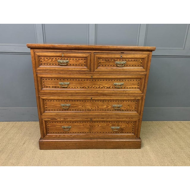 Aesthetic Period Pitch Pine Chest of Drawers, 1870s For Sale - Image 3 of 14