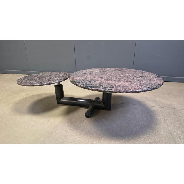 Marble Two-Tier Pivoting Top Coffee Table from Roche Bobois, 1980s For Sale - Image 6 of 12