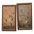 Leonid Berman Pair Oil Paintings Benares India 1961 Signed 30x15 For Sale
