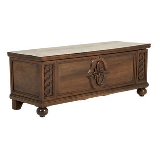 Italian Walnut Coffer, 18th Century For Sale