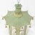 Metal Vintage Green and Gold Chinoiserie Pagoda Tole Chandelier With Hanging Bells For Sale - Image 7 of 17
