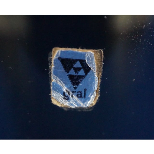 20th Century Minimalist Vase in Black Smoked Glass from the Gral Crystal Manufactory, Germany., 1950s For Sale - Image 10 of 18