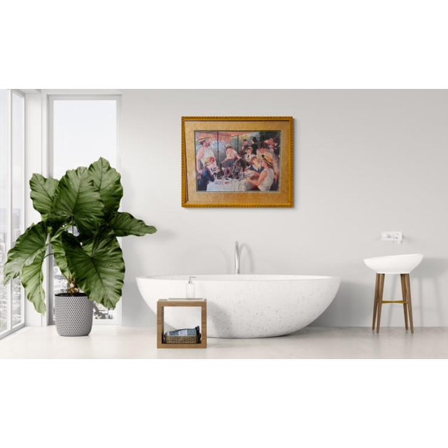 Gold Le Déjeuner Des Canotiers by Pierre Auguste Renoir -1956 Print Made in Paris France For Sale - Image 8 of 8