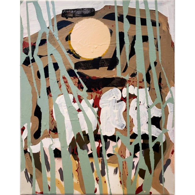 Vibrant, original abstract painting by contemporary Texas artist Lionel Lamy. Acrylic and spray paint on canvas. Titled...