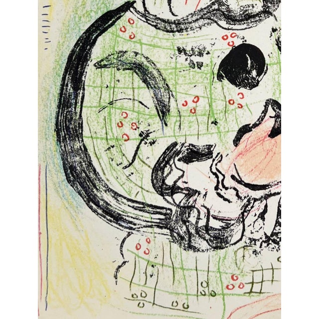 1960s Marc Chagall, The Clown with Flowers, 1960, Lithograph For Sale - Image 5 of 6