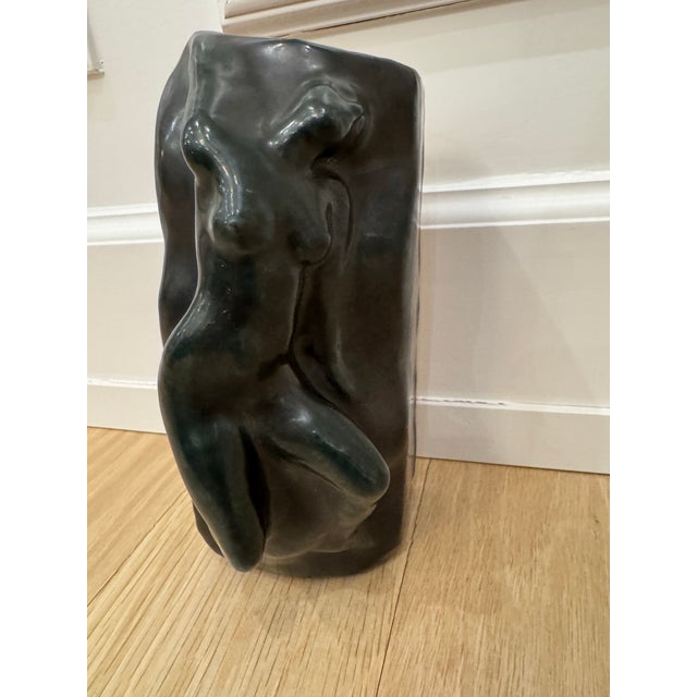 Ceramic 1926 Peter David Edstrom Art Deco Nude Ceramic Sculpture / Wall Plaque For Sale - Image 7 of 11