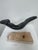 1980s Modernist Reclining Stone Figure Sculpture on Marble Base Signed Ramosa For Sale - Image 9 of 10