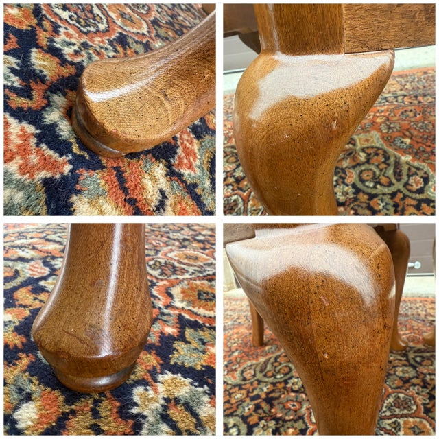 Vintage Thomasville Winston Court Collection Queen Anne Solid Cherry Dining Chairs - A Pair (A) For Sale - Image 16 of 16