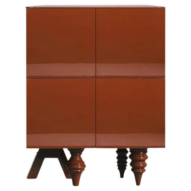 Multileg Cabinet in Lacquered Berry Red by Jaime Hayon For Sale - Image 13 of 13
