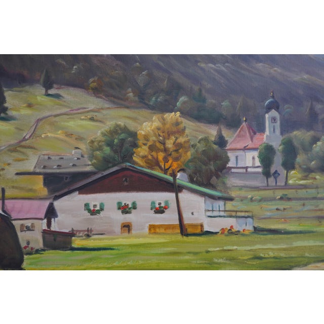 Anso Weiss German Country Side Oil Painting on Canvas For Sale In Philadelphia - Image 6 of 11