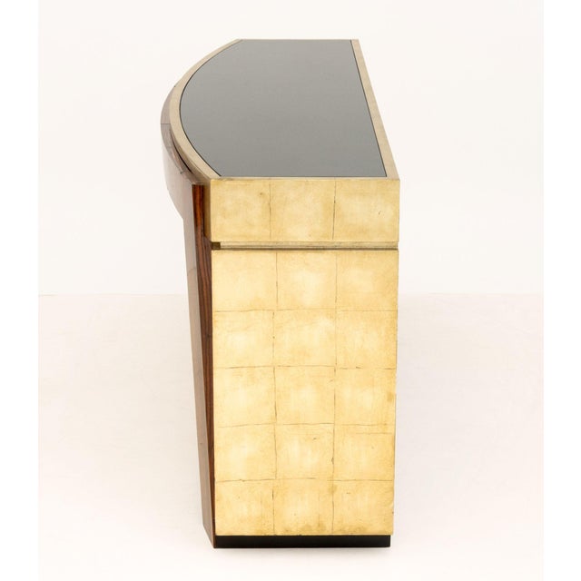 Wood Modern Gilt Lacquered and Ebony Sideboard For Sale - Image 7 of 8