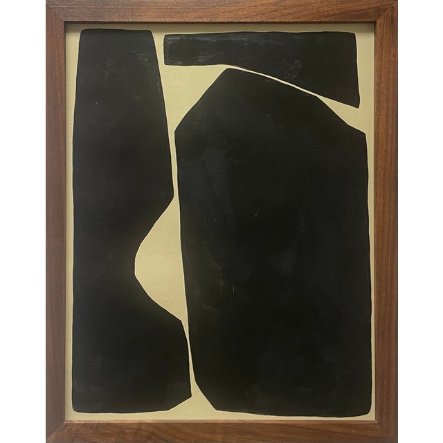 "Elementi" Contemporary Abstract Set of Four Minimalist Paintings on Cotton Paper by Artist r.k. Red For Sale - Image 4 of 8