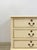 Beige Vintage Provincial Chest of Three Drawers Storage Wood Dresser Lock/Keys For Sale - Image 4 of 11