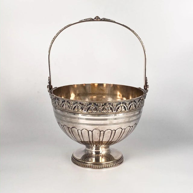 Metal Silver on Copper Basket, England Circa Late 19th Century For Sale - Image 7 of 7