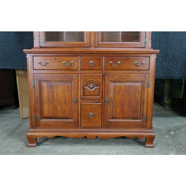Late 20th Century Lexington Bob Timberlake Cherry Step Back Display Cabinet Buffet Hutch Bookcase For Sale - Image 6 of 18