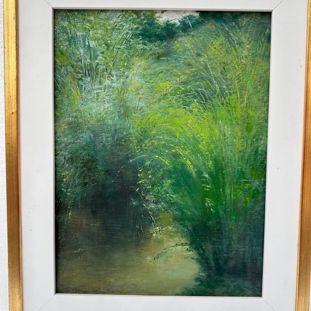 Timoteo Pérez Rubio, Green Landscape, 1920s, Oil on Cardboard For Sale - Image 4 of 18