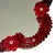 Vintage Red Floral Venetian Murano Glass Table Mirror For Sale In Los Angeles - Image 6 of 10