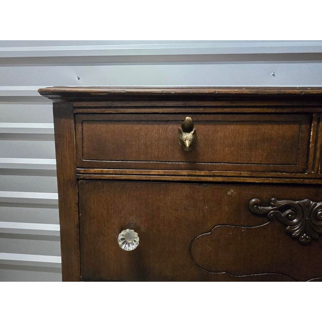 Short Vintage Wooden Dresser For Sale - Image 4 of 10