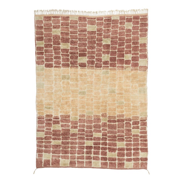 Hand-Knotted Wool Rug by Azele Studio For Sale