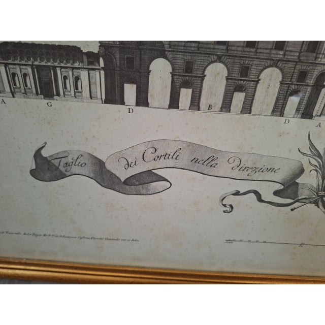 1950s After Nolli, Vanvitelli's Royal Palace of Caserta Panel X, 1950s, Print For Sale - Image 5 of 8