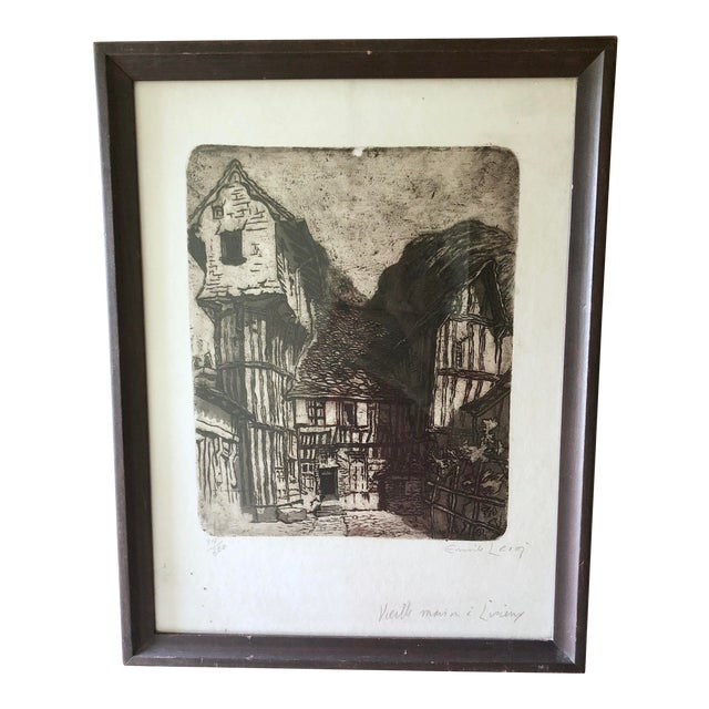 Vintage Etching by Emile Leroy French Chairish
