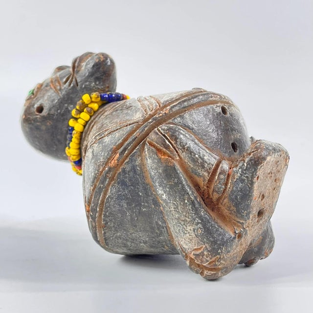 Sculpture Materials Early 20th Century Tikar Clay House God 5inch Cameroon For Sale - Image 7 of 8