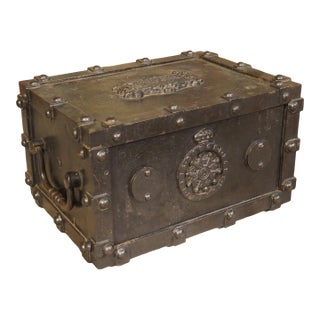 Heavy Antique Bauche Cast Iron Safe From Northeastern France, Circa 1870 For Sale