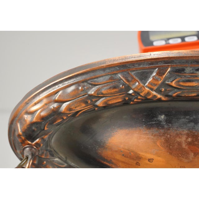 Early 20th Century Victorian Japanned Brass Pan Semi Flush Mount Light - Restored For Sale - Image 4 of 6