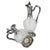 Metal French Glass Wine Jugs in Silver, Set of 2 For Sale - Image 7 of 10