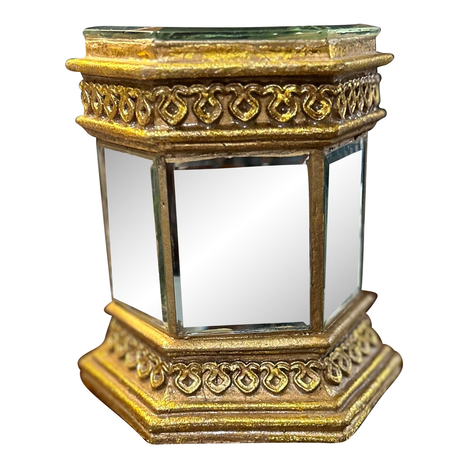 Mark Roberts Collection Mirrored Display Stand Pedestal | Chairish