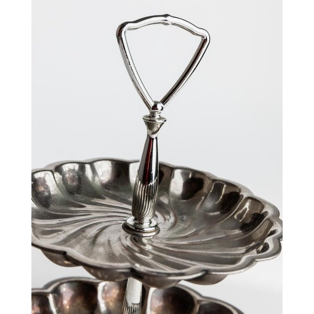 Vintage Silver-Plated Étagère, Italy, 1950s For Sale - Image 4 of 10