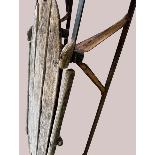 American Large Antique Snow Sled Decor Patina Charm For Sale - Image 3 of 8