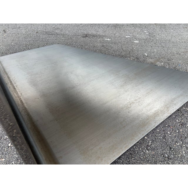 Monumental Sculptural Polished Stainless Steel Cantilever Coffee Table, Usa For Sale - Image 10 of 17