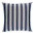 Schumacher Hanson I/O Stripe 22" Pillow In Navy For Sale