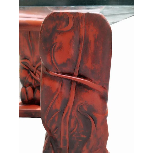 1960s Lacquered Wood and Glass Coffee Table, Italy, 1960s For Sale - Image 5 of 9