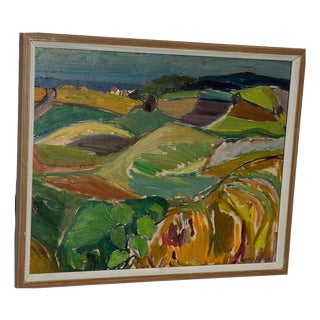 Doris Hennix, Landscape, 1948, Oil on Panel, Framed For Sale