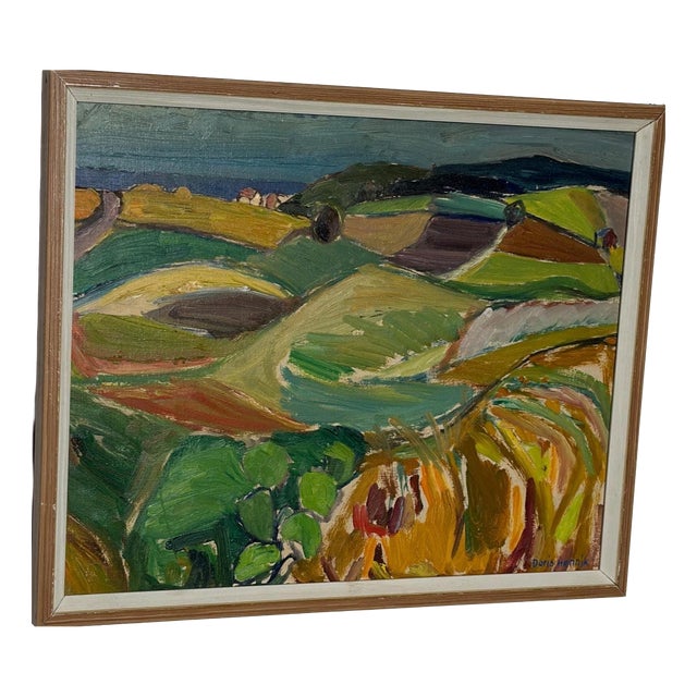 Doris Hennix, Landscape, 1948, Oil on Panel, Framed For Sale