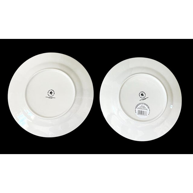 Ceramic Royal Norfolk Winter, Woodland Christmas or Cabin Dinner Plates. Set of 10 For Sale - Image 7 of 8